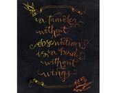 Travel Bird Print: Ombre