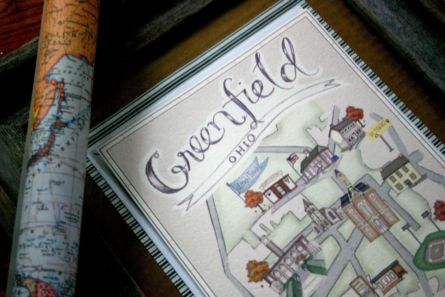 Map of Greenfield, Ohio 11x14 (First Edition)