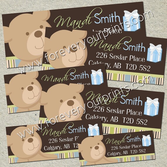 Baby Shower Return Address Labels - DIY You Print- Print Unlimited Copies Il_570xn