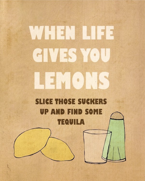 Lemons - 8 x 10 Illustration and Typography Print