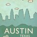 Children Home Decor Nursery Art Print -Austin No.6 - 8x10 Skyline Illustration and Typography City Travel Cityscape Landscape Art Print