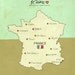 I Love You in France 8x10 / French Map, Typography Poster, Giclee, Modern Baby Girl Pink Nursery Decor, European Travel Theme, Digital Print
