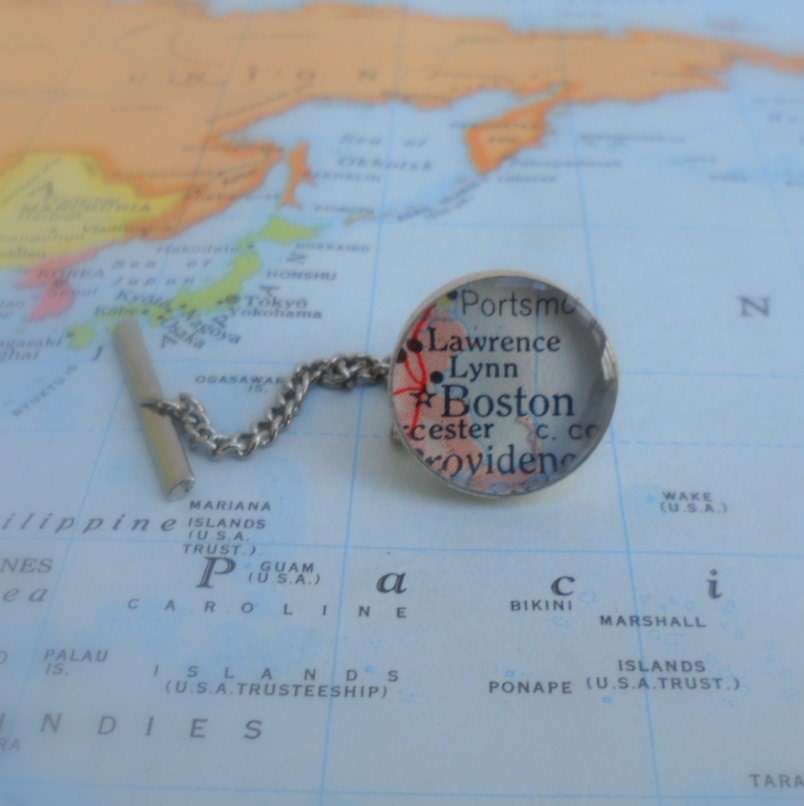 Sterling Silver Tie Tack, YOU Choose your Special place in the heart.