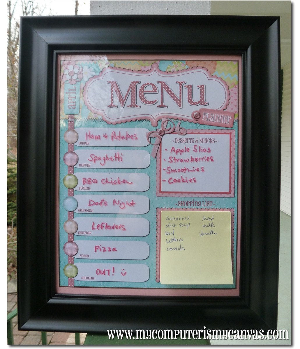 Weekly Menu Planners SPRING Bundle - Printable INSTANT DOWNLOAD