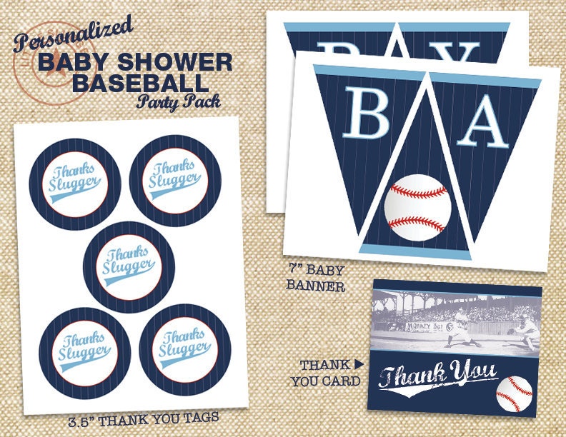 Baseball Baby Shower Printable Party Pack - DIY Il_170x135