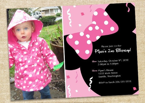 Minnie Mouse Invitation Il_570xn