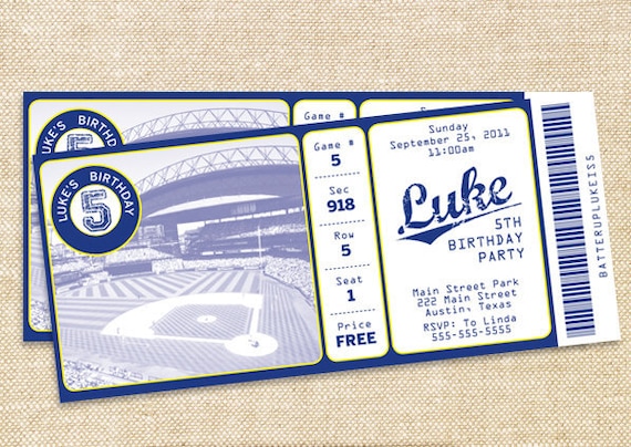 Baseball invitations - set of 30 Il_570xn
