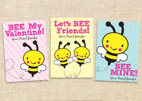 Printable Valentine Cards - Bees Il_570xn