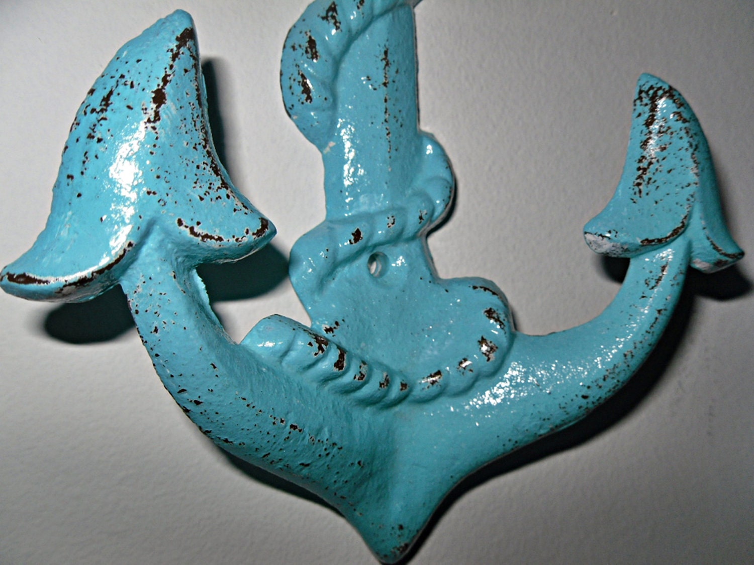 Cast Iron Nautical Anchor / Wall Hook /Metal wall hook /Bathroom hook / Fixture / Shabby Chic Decor