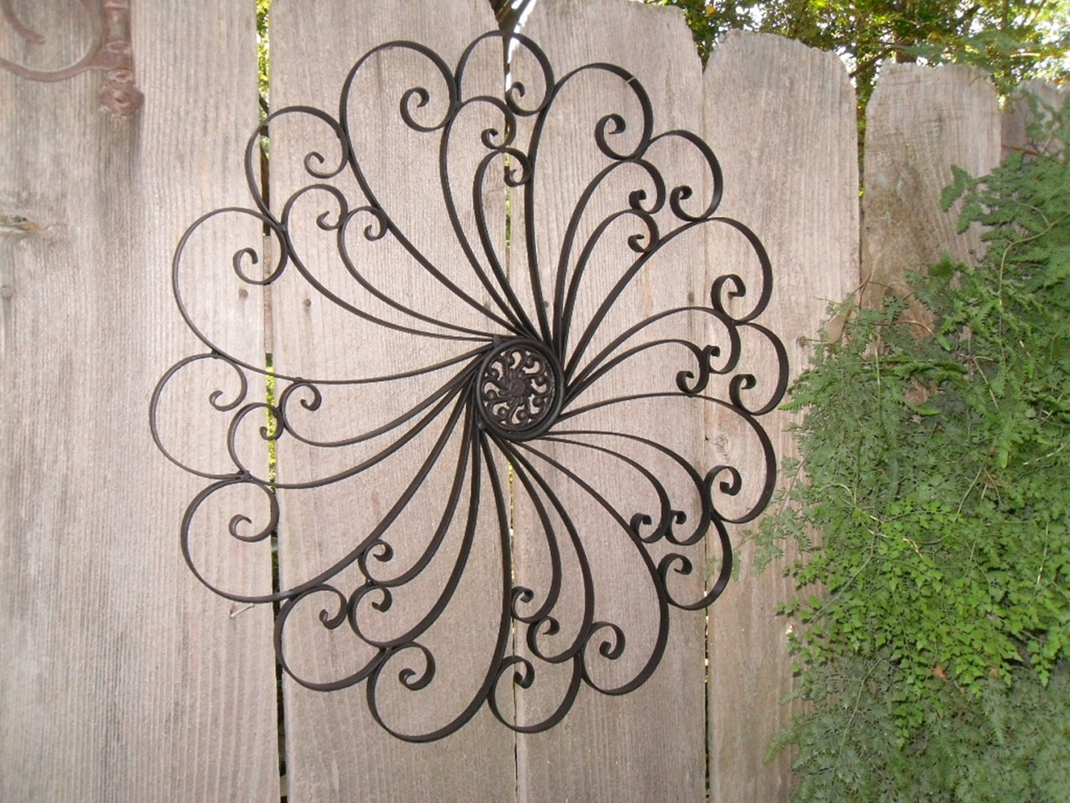 Large Wrought Iron Wall decor / Metal Wall decor / Choice Color / Patio Decor /Wall Hanging / Shabby Chic Decor