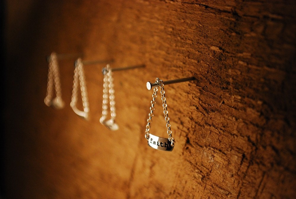 FAITH sterling chain ring SIZE 5
