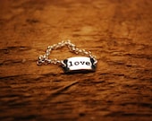 LOVE sterling chain ring SIZE 5