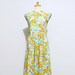 Vintage 70s Mod Floral Print Shift Dress, Light Blue, Orange, Yellow, Medium