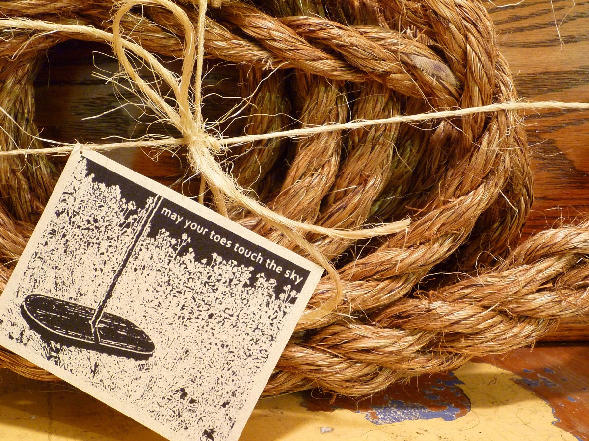Extra Wide Wood Rope Swing - Made in USA - 25 ft.
