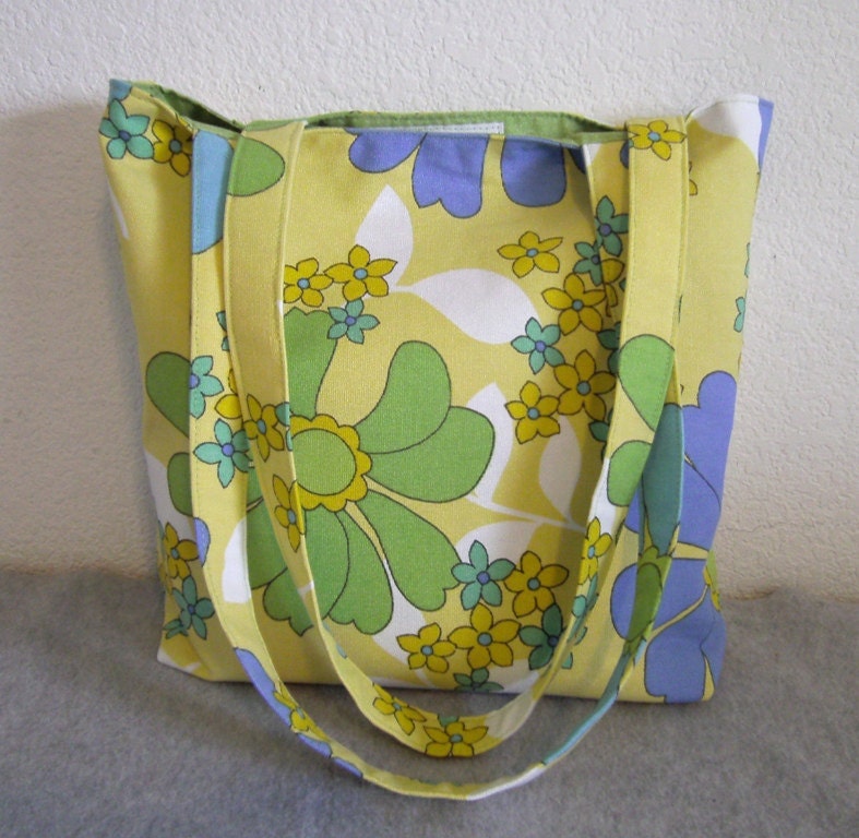 Canvas Tote Bag -- Floral Print