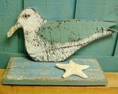 Seagull Sign Beach House Weathered Wall Art