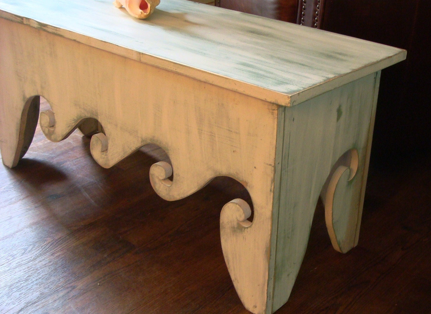 Waves Bench Coffee Side Table Waves Beach House Chair - Assemble Yourself Beach House Decor