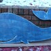 Whale Art Sign Beach House Decor Really Big Denim Blue Weathered Wood Whale