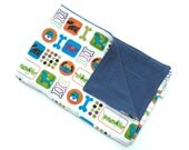 Baby Boy Blanket with Flannel Puppies