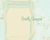 Blue Mason Jar Tags or Labels, Aqua, Packaging, Canning Jars
