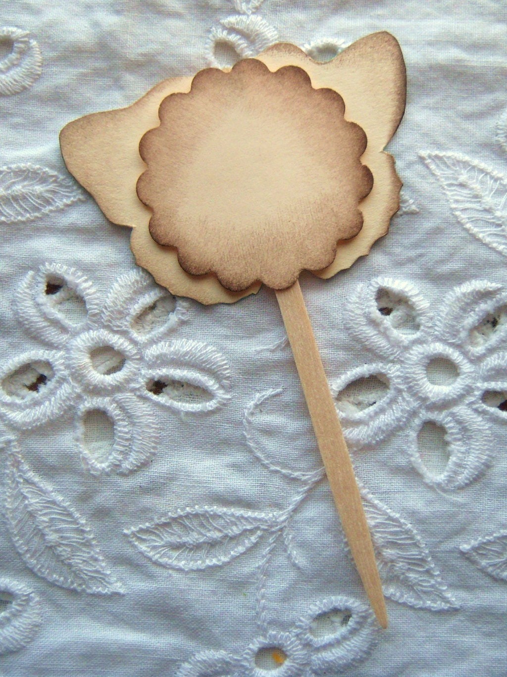 Butterfly Party Picks Shabby Vintage Inspired Aqua Hand Aged