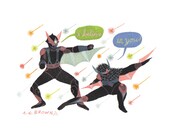 BAT FORCE . Echo & Strel . good vibes print