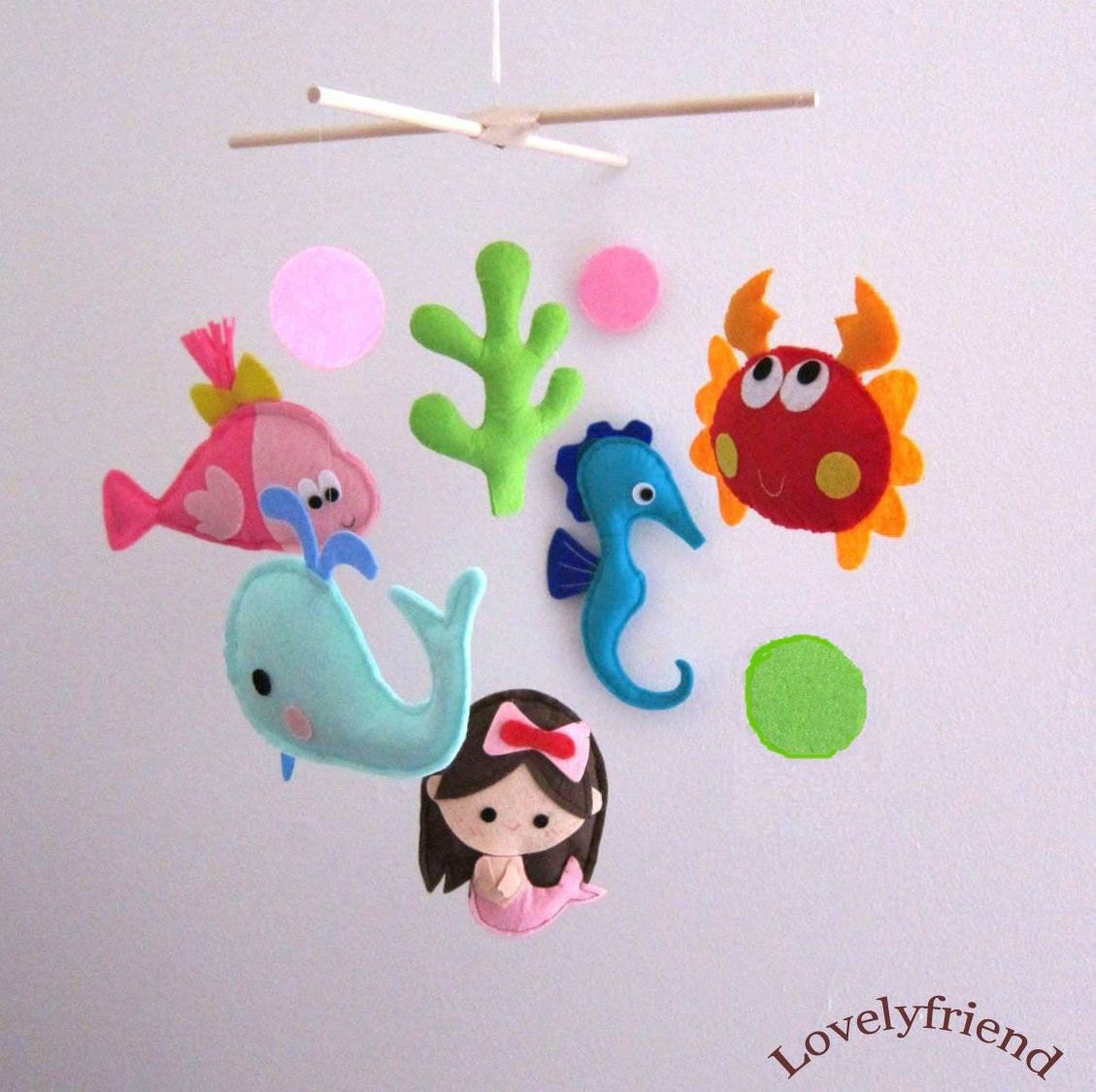 Baby Crib Mobile - Baby Mobile - Mobile - Crib mobiles - Felt Mobile - Nursery mobile - " Under the Sea " design