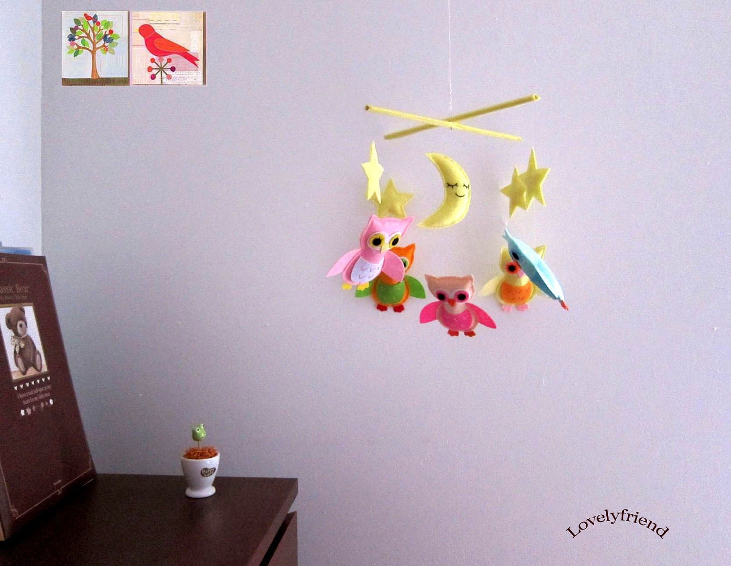 Baby Crib Mobile - Baby Mobile - Mobile - Crib mobiles - Felt Mobile - Nursery mobile - " Good Night Owls" design