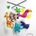 Baby Crib Mobile - Baby Mobile - Felt Mobile - Nursery mobile - Jungle Theme tropical bird Mobile (Custom color available)