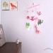 Mobile -Baby Crib Mobile - Baby Mobile - Crib mobiles - Felt Mobile - Nursery mobile - " PInk , Green frog & owl " Design