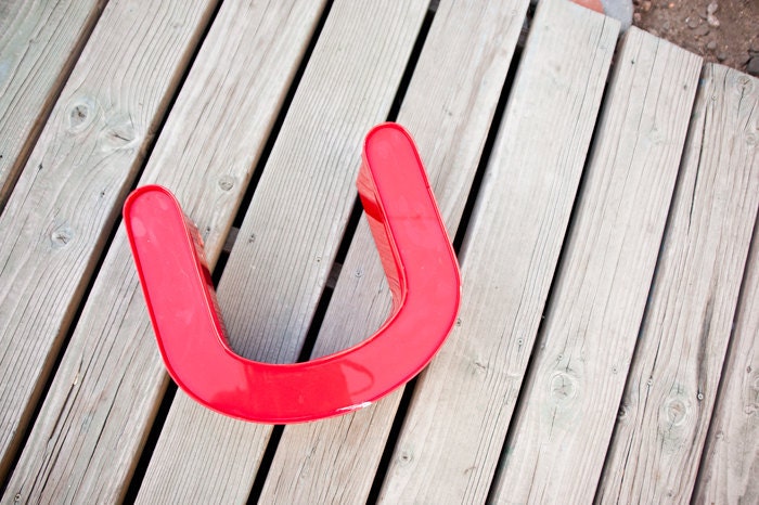 LARGE Vintage Sign Letter, Capital U
