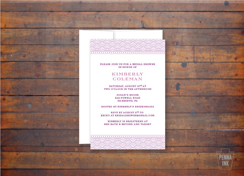 Avant Garde Eco Friendly Bridal Shower Invitation