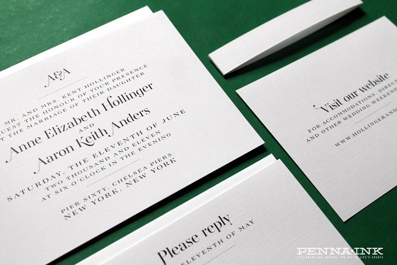 Simple Elegance Eco Friendly Wedding Invitation Suite