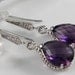 Amethyst Purple Teardrop Czech Glass Crystal Necklace and Earring Set Bridesmaids Jewelry, Bridal Jewelry REF-601