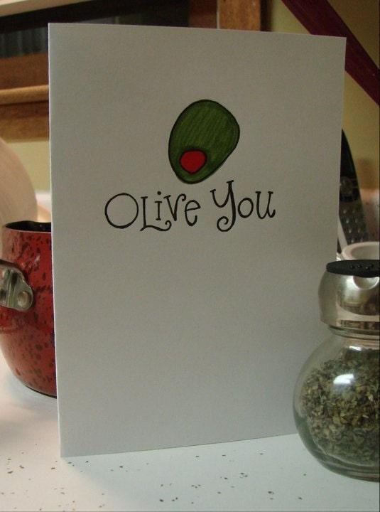 Olive You Card