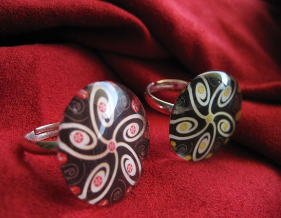 GLASS RING - Chocolate Cake on a Finger--Jewelry that Imitates Sweet Desserts