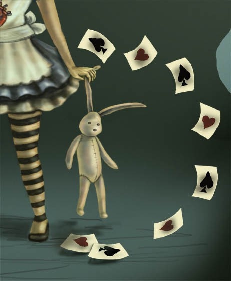 Alice In Wonderland Print -Gothic Fantasy -Fairy Tale Illustration