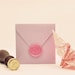 Wooden Wax Seal and Wax Stick Set - Script Monogram