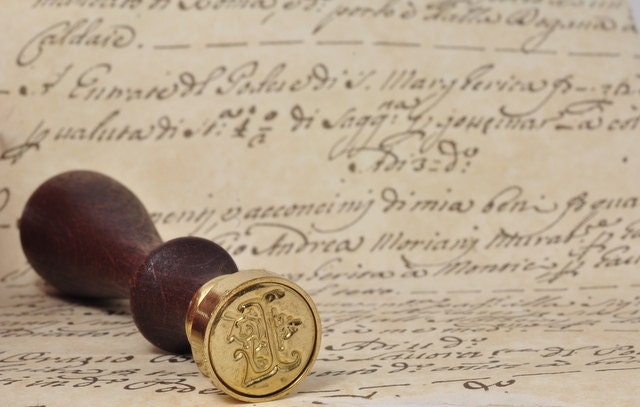 Wax Seal Stamp and Wax Stick Set - Ornate Design