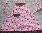 Pink Cupcake with Sprinkles Childs Apron