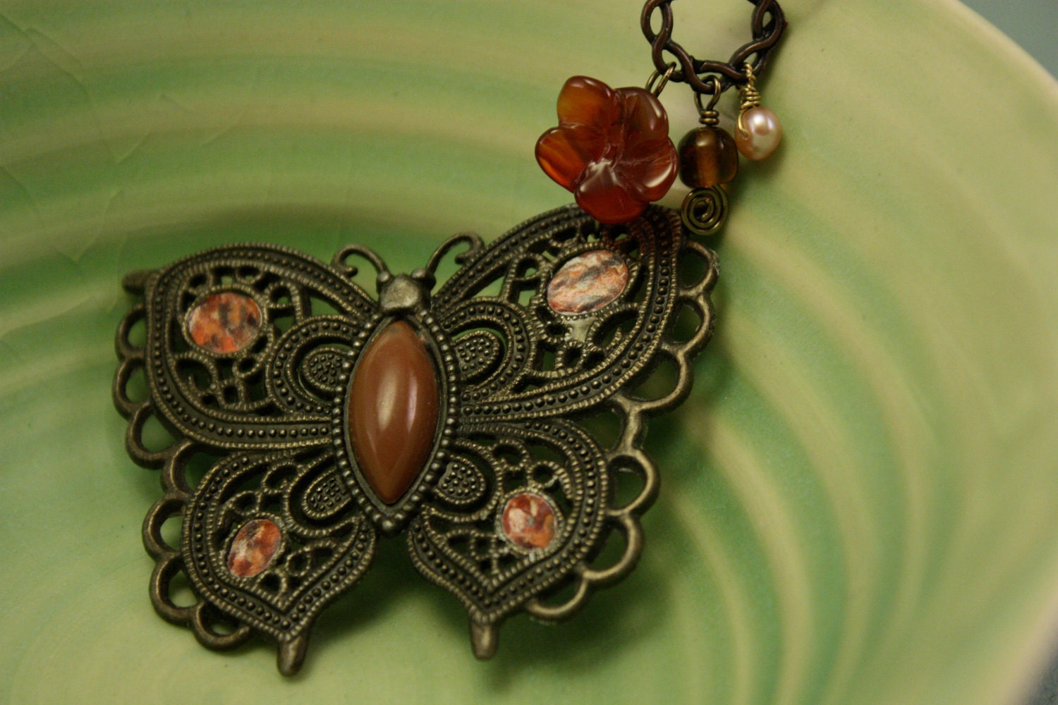 Autumn Butterfly Necklace