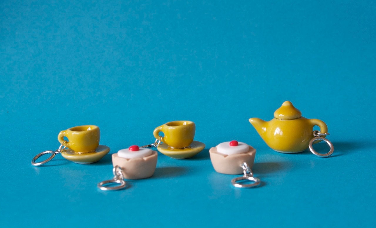 Stitchmarkers - Tea For Two - Yellow - Stitch Markers