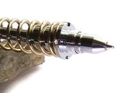 Revved Up - 24kt Gold Motorcycle Shock Absorber Pen with Silver, Copper and Gold Inlay - Free Engraving