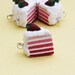 Strawberry Layer Cake Charm Polymer Clay