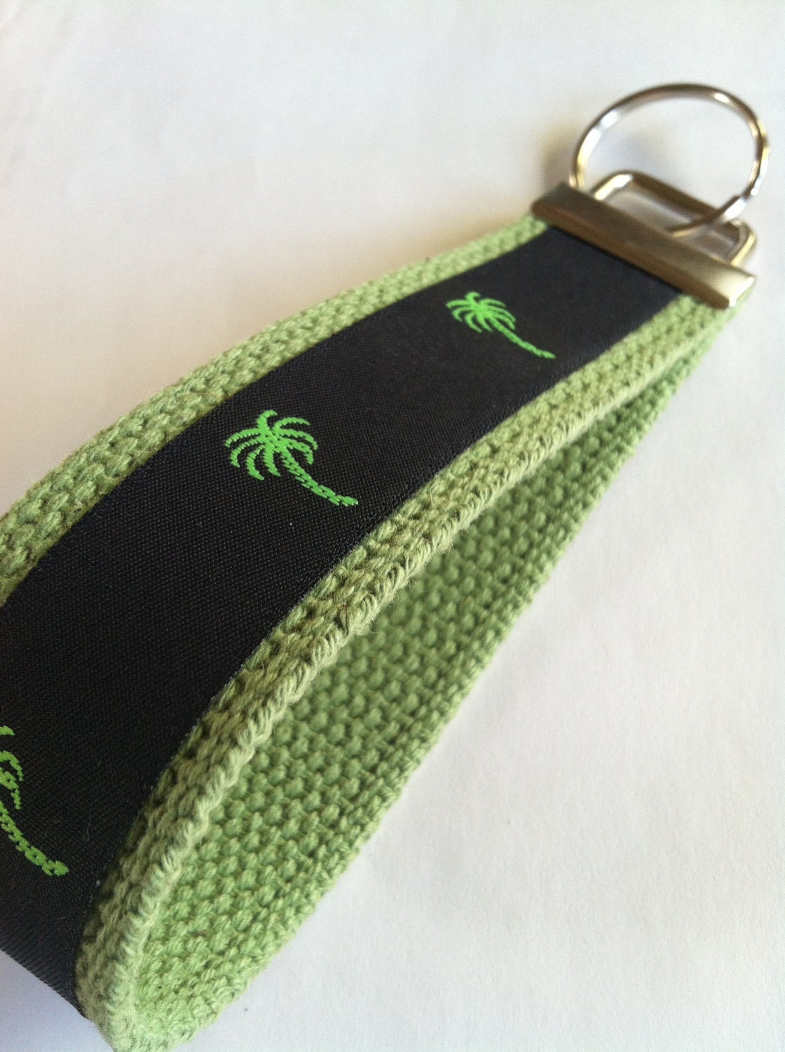 Palm Tree Wristlet Key Fob Keychain
