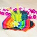Girls Toddler Womens Glitter Mini Top Hat, Circus Clown, Costume, Rainbow, Photo Prop, Birthday . . .  CANDI