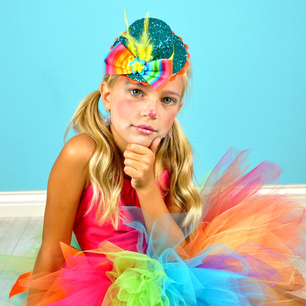 Girls Toddler Womens Glitter Mini Top Hat, Circus Clown, Costume, Rainbow, Photo Prop, Birthday . . .  CANDI