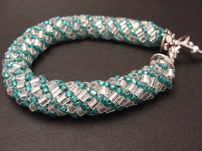 Silver and Turquoise Spiral