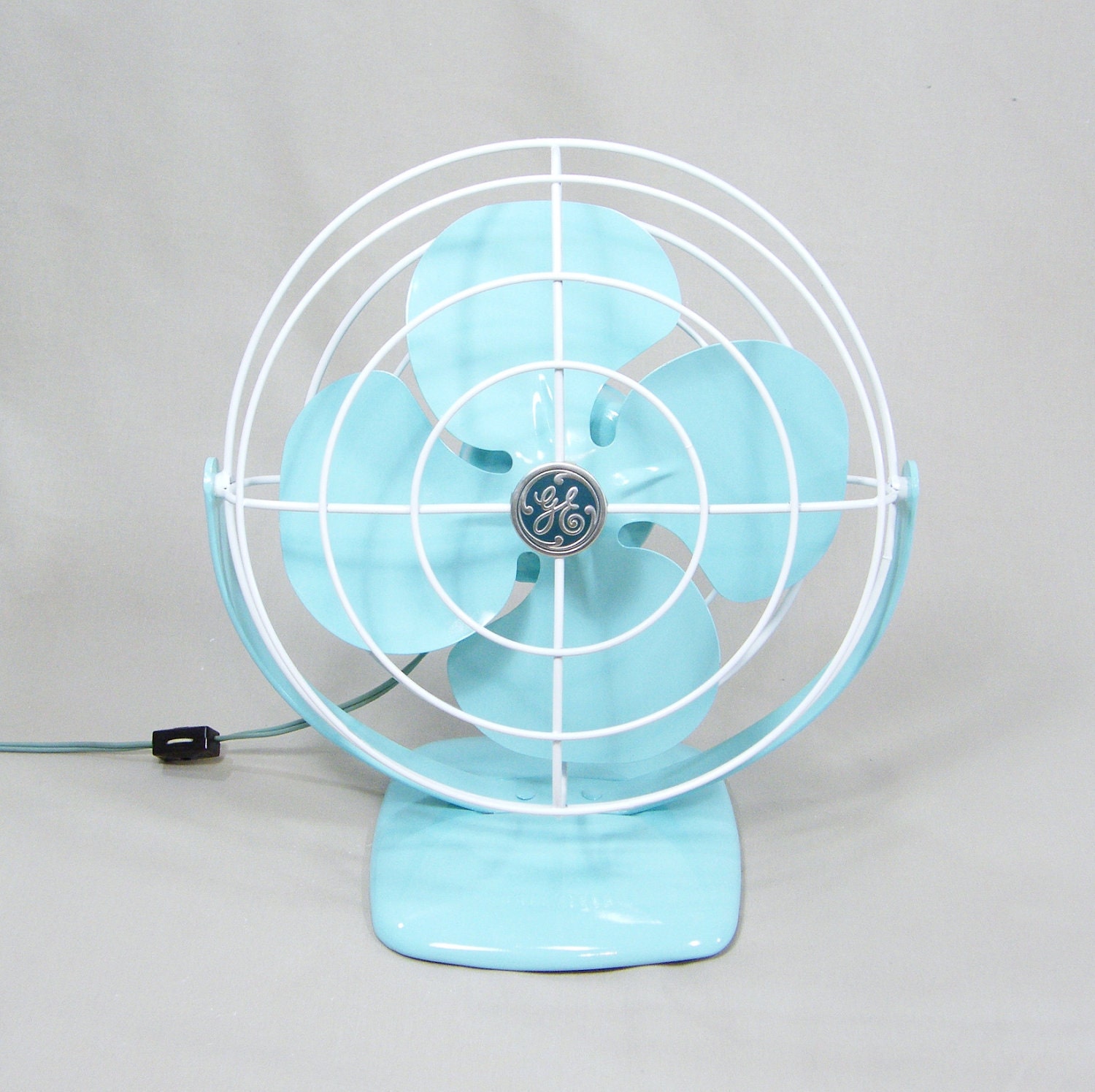 Vintage Electric Fan Aqua Blue