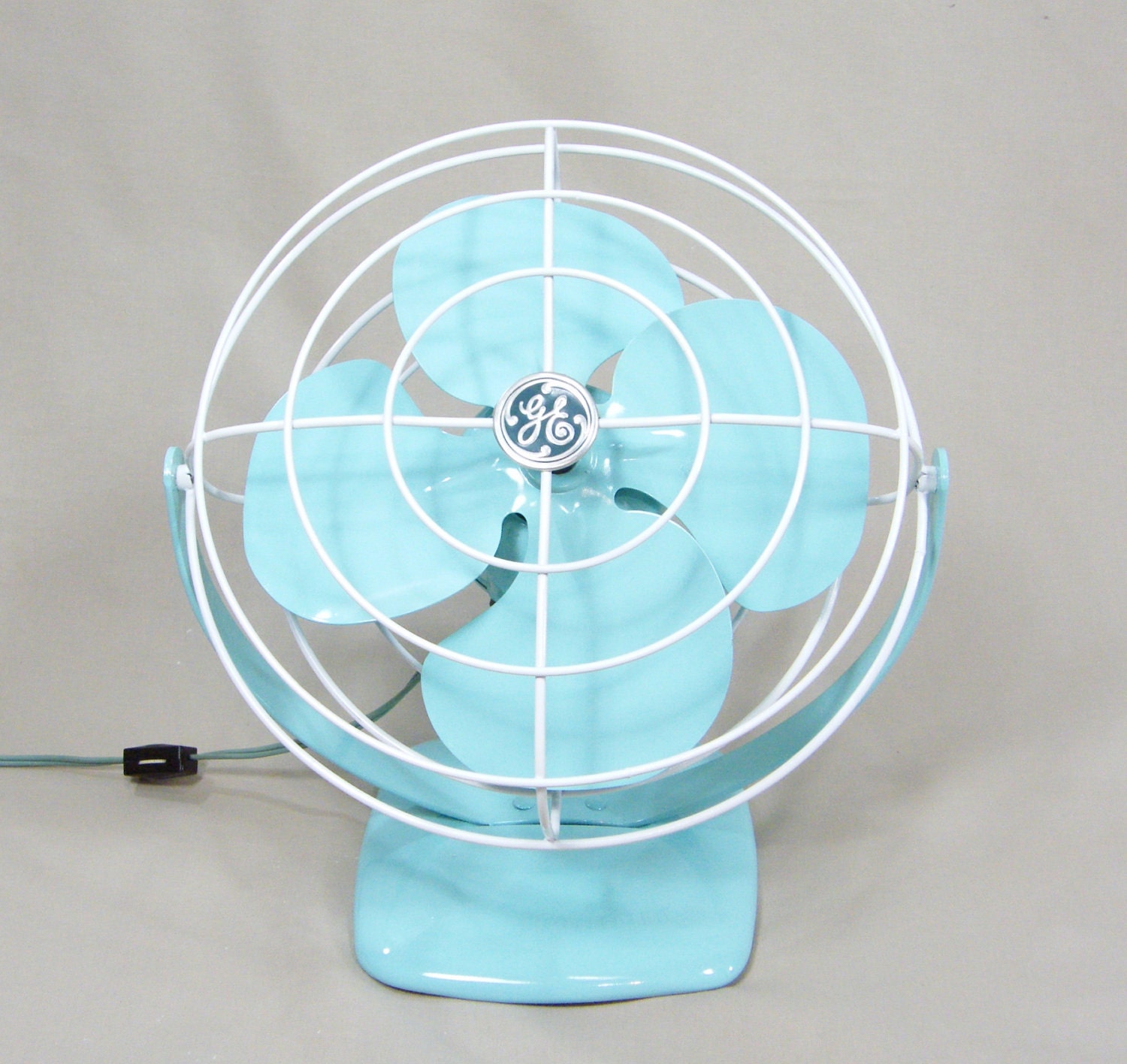 Vintage Electric Fan Aqua Blue
